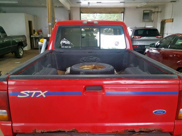 1FTCR15X0TPA56711 - 1996 FORD RANGER SUP RED photo 6