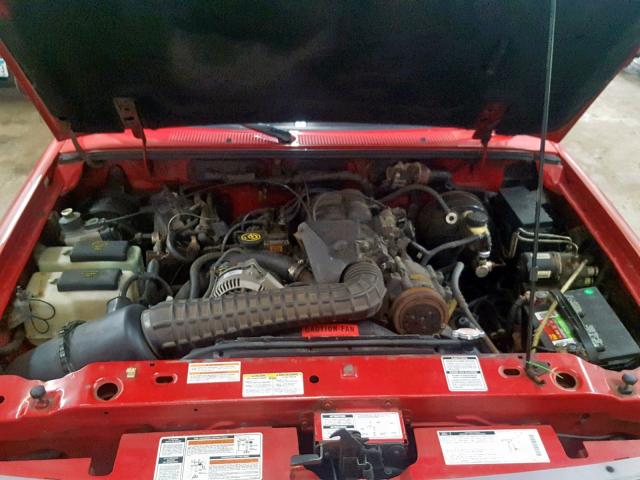 1FTCR15X0TPA56711 - 1996 FORD RANGER SUP RED photo 7