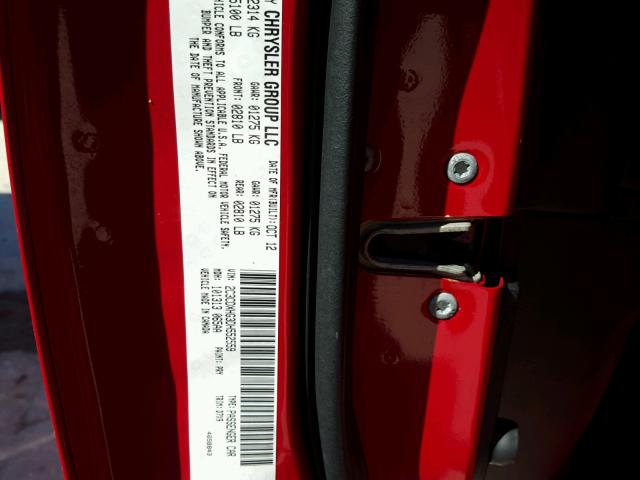 2C3CDXHG3DH552559 - 2013 DODGE CHARGER SX RED photo 10