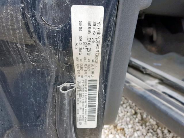 1J8HG48K17C626430 - 2007 JEEP COMMANDER CHARCOAL photo 10