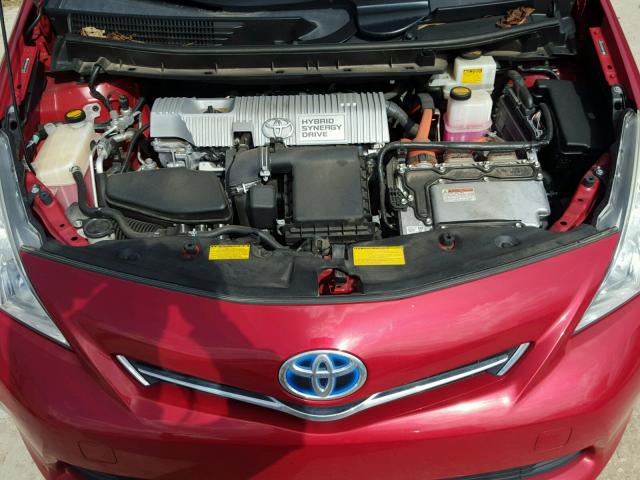 JTDZN3EU2C3125977 - 2012 TOYOTA PRIUS V BURGUNDY photo 7