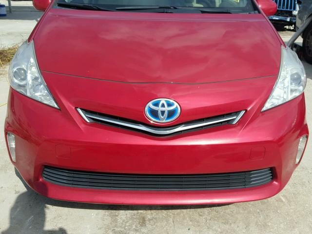 JTDZN3EU2C3125977 - 2012 TOYOTA PRIUS V BURGUNDY photo 9