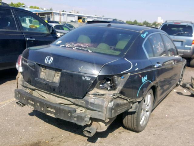 1HGCP3F80AA013044 - 2010 HONDA ACCORD EXL BLACK photo 4