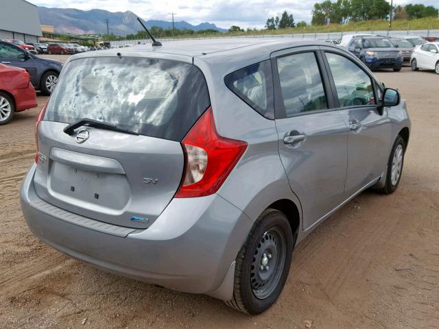 3N1CE2CPXEL430232 - 2014 NISSAN VERSA NOTE GRAY photo 4