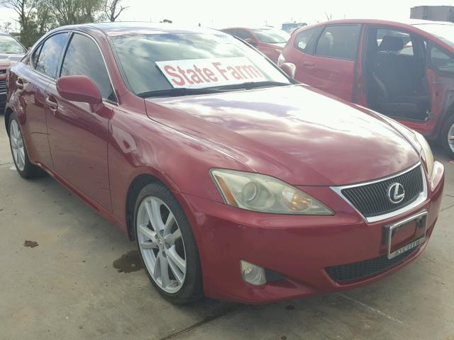 JTHBK262175032426 - 2007 LEXUS IS 250 BURGUNDY photo 1