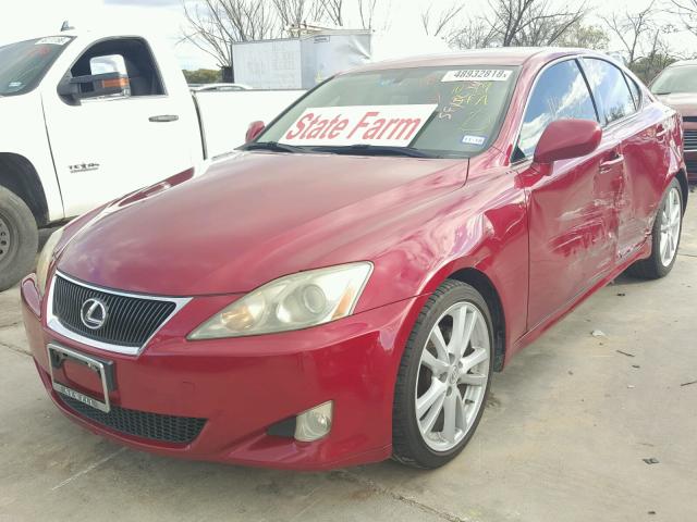 JTHBK262175032426 - 2007 LEXUS IS 250 BURGUNDY photo 2