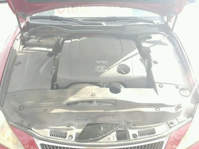 JTHBK262175032426 - 2007 LEXUS IS 250 BURGUNDY photo 7