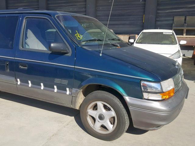 2B4GH45R3SR174270 - 1995 DODGE CARAVAN SE GREEN photo 9