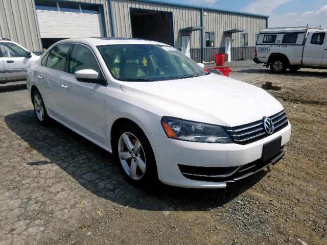 1VWBP7A35CC078067 - 2012 VOLKSWAGEN PASSAT SE WHITE photo 1