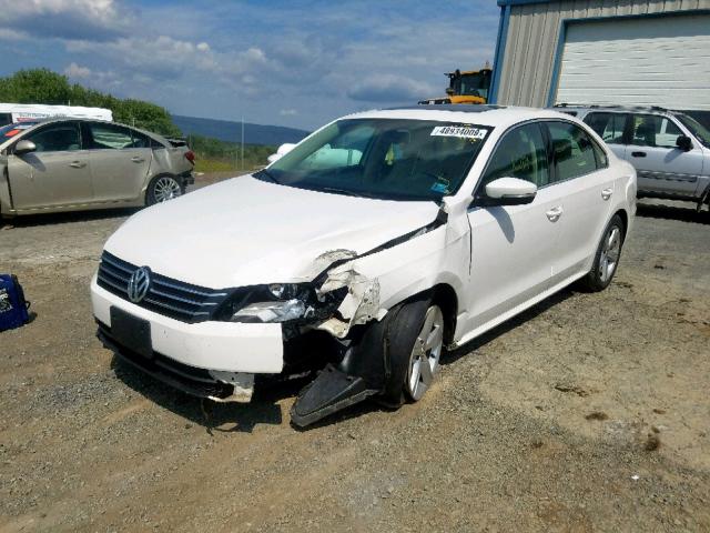 1VWBP7A35CC078067 - 2012 VOLKSWAGEN PASSAT SE WHITE photo 2