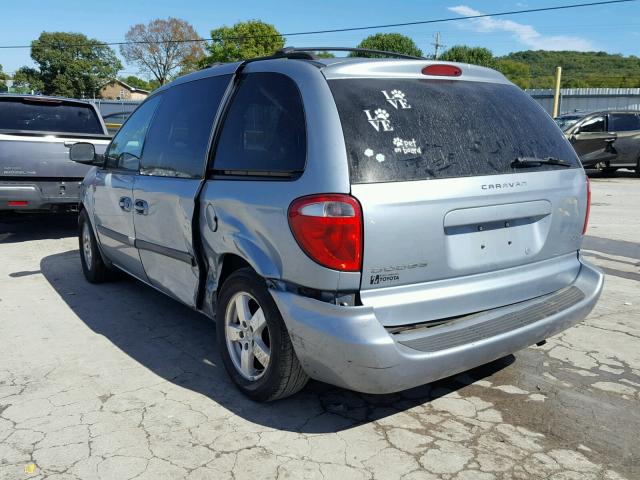 1D4GP45R16B748278 - 2006 DODGE CARAVAN SX BLUE photo 3