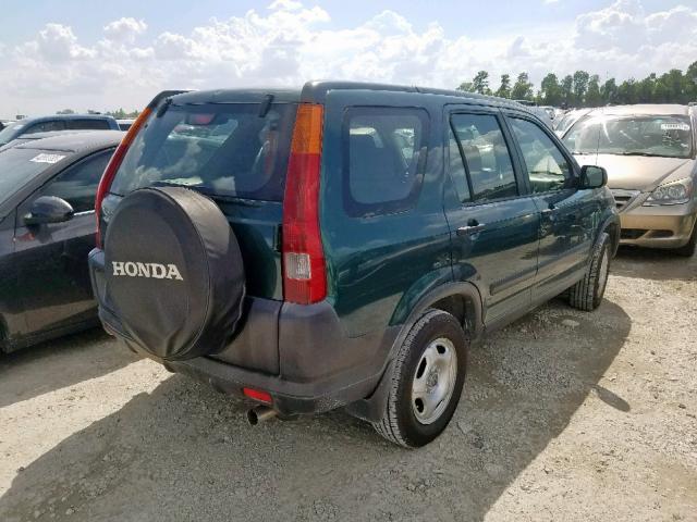 JHLRD68402C015365 - 2002 HONDA CR-V LX GREEN photo 4