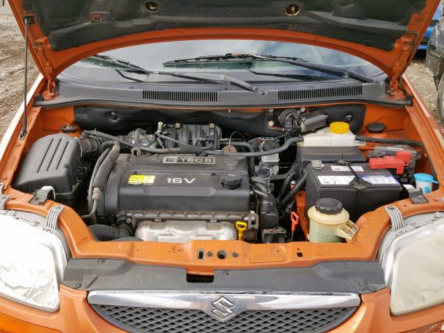 KL5TJ66686B540952 - 2006 SUZUKI SWIFT ORANGE photo 7