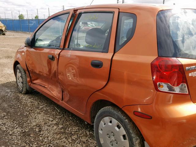 KL5TJ66686B540952 - 2006 SUZUKI SWIFT ORANGE photo 9