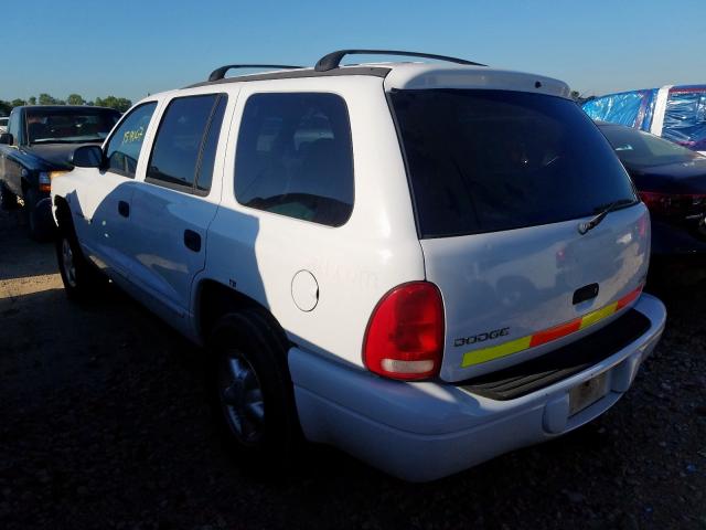 1B4HS28N6YF126832 - 2000 DODGE DURANGO WHITE photo 3