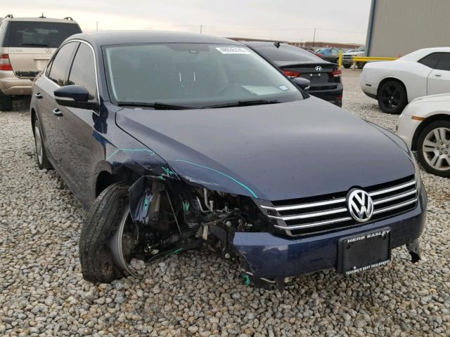 1VWBH7A39DC010224 - 2013 VOLKSWAGEN PASSAT SE BLUE photo 1