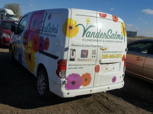 3N63M0ZN4FK700876 - 2015 CHEVROLET CITY EXPRE WHITE photo 3