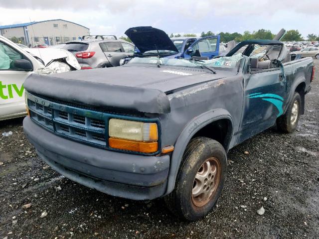 1B7GG26XXSW904156 - 1995 DODGE DAKOTA GREEN photo 2