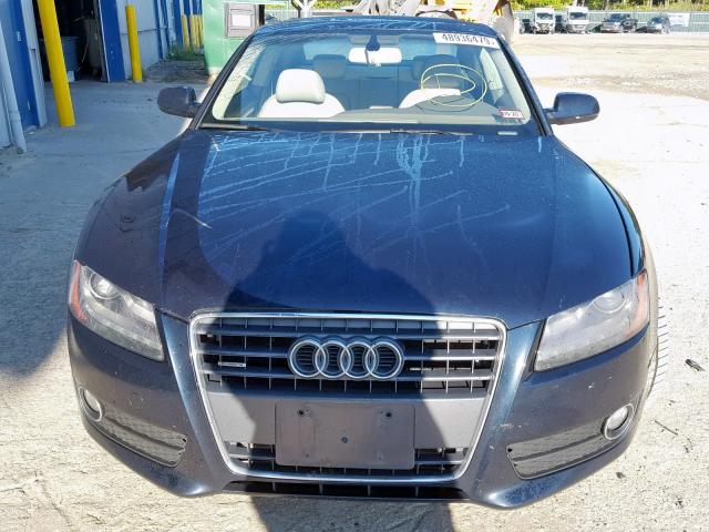 WAU3FAFR9BA050557 - 2011 AUDI A5 PRESTIG BLUE photo 9