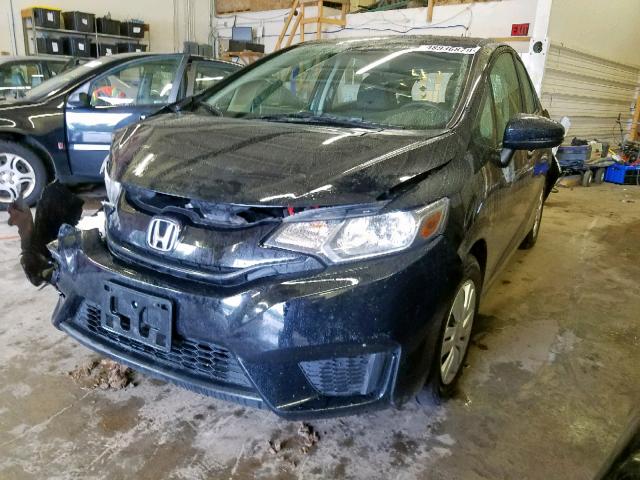 3HGGK5H50FM727474 - 2015 HONDA FIT LX BLACK photo 2