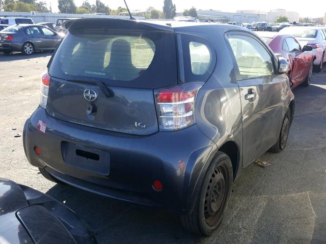 JTNJJXB08CJ020188 - 2012 TOYOTA SCION IQ GRAY photo 4