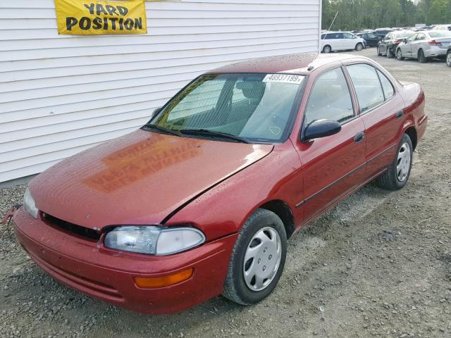 1Y1SK5269TZ043345 - 1996 GEO PRIZM RED photo 2