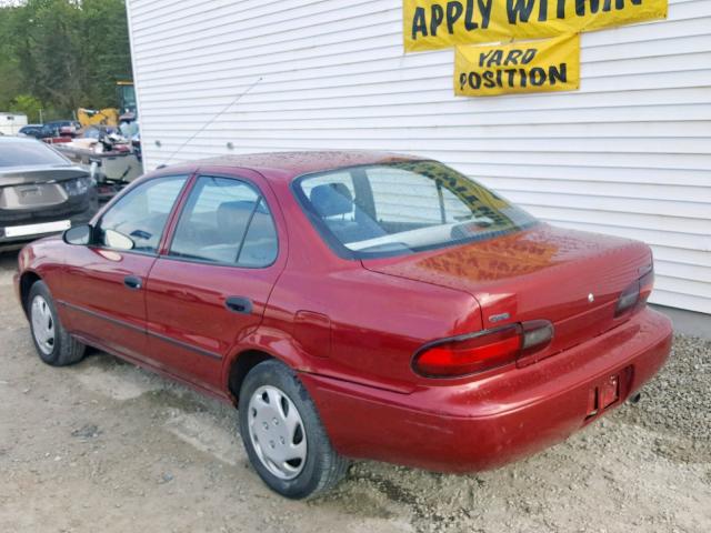 1Y1SK5269TZ043345 - 1996 GEO PRIZM RED photo 3