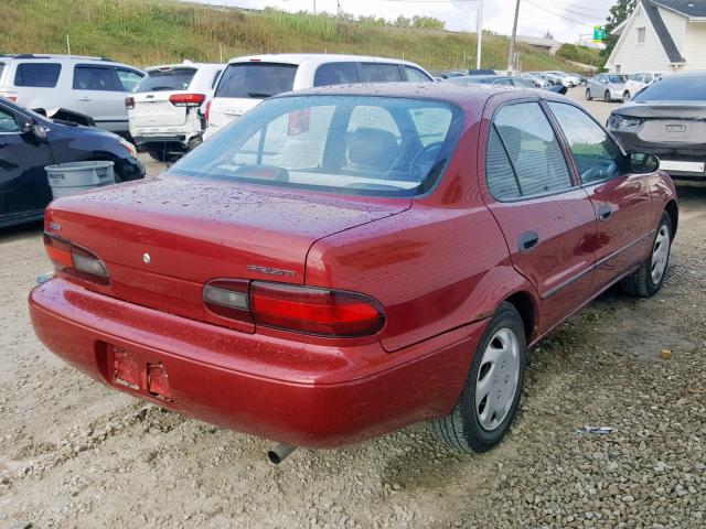 1Y1SK5269TZ043345 - 1996 GEO PRIZM RED photo 4