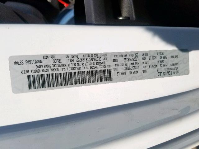 3C6TRVDG7JE124757 - 2018 RAM PROMASTER 白色 照片 10