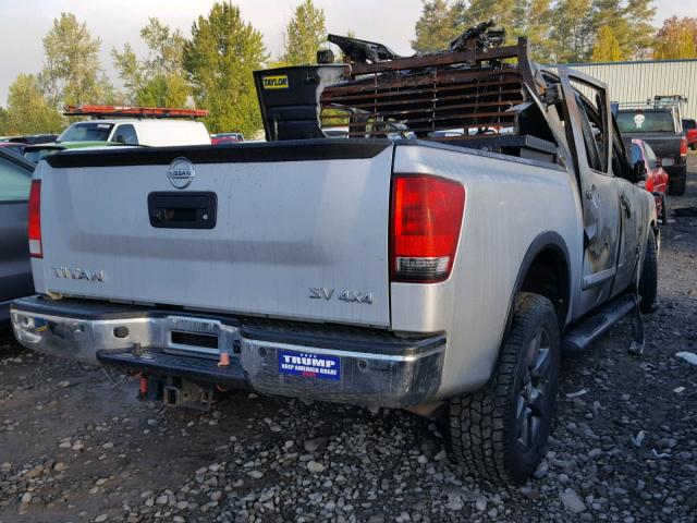 1N6AA0EC1FN501749 - 2015 NISSAN TITAN S SILVER photo 4