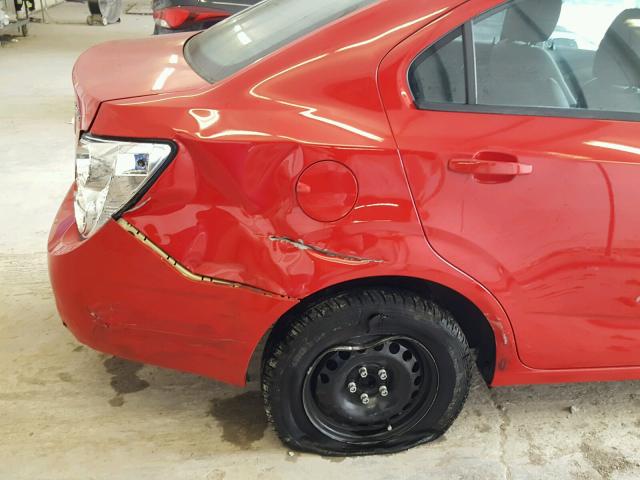 1G1JA5SH8D4141424 - 2013 CHEVROLET SONIC LS 红色 照片 9