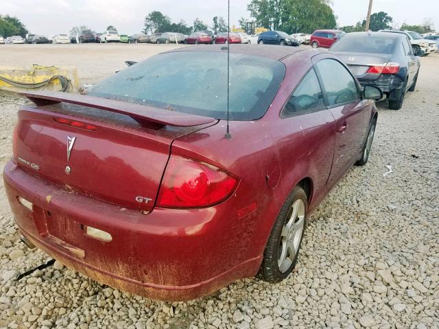 1G2AN18B877115131 - 2007 PONTIAC G5 GT BURGUNDY photo 4