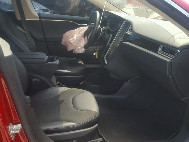 5YJSA1H1XEFP48644 - 2014 TESLA MODEL S أحمر صورة 5