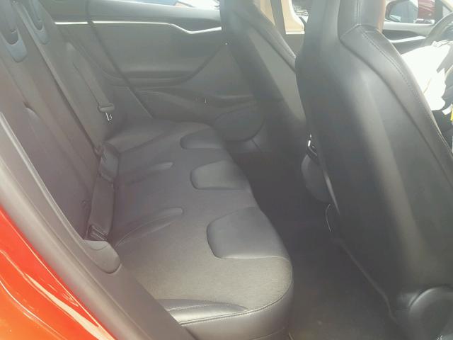 5YJSA1H1XEFP48644 - 2014 TESLA MODEL S أحمر صورة 6