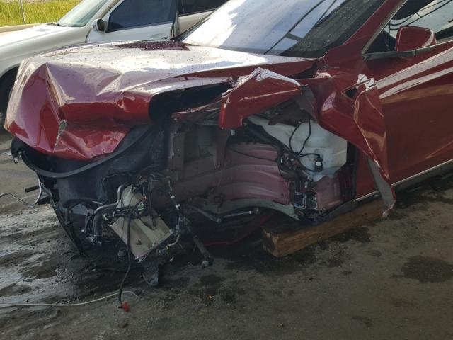 5YJSA1H1XEFP48644 - 2014 TESLA MODEL S أحمر صورة 9