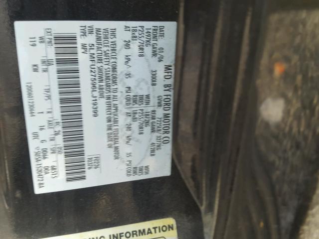 5LMFU27596LJ19399 - 2006 LINCOLN NAVIGATOR BLACK photo 10