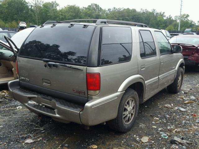 1GKDT13W6W2951254 - 1998 GMC ENVOY SILVER photo 4