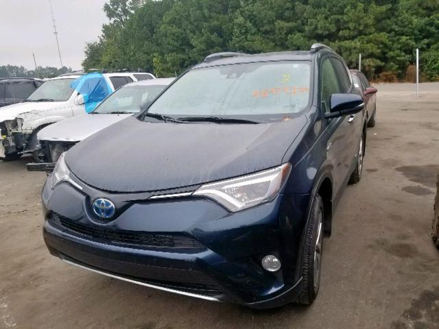 JTMDJREV4JD188930 - 2018 TOYOTA RAV4 HV LI BLUE photo 2