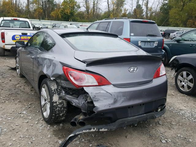 KMHHU6KH7AU007157 - 2010 HYUNDAI GENESIS CO GRAY photo 3