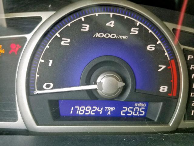 2HGFA166X9H541088 - 2009 HONDA CIVIC LX-S أسود صورة 8