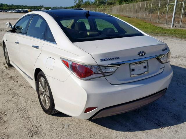 KMHEC4A49DA083719 - 2013 HYUNDAI SONATA HYB WHITE photo 3