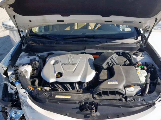 KMHEC4A49DA083719 - 2013 HYUNDAI SONATA HYB WHITE photo 7