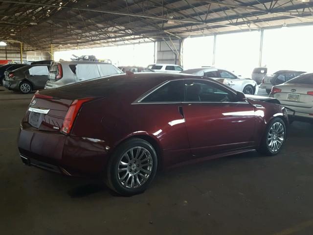 1G6DC1E38E0175222 - 2014 CADILLAC CTS PERFOR MAROON photo 4