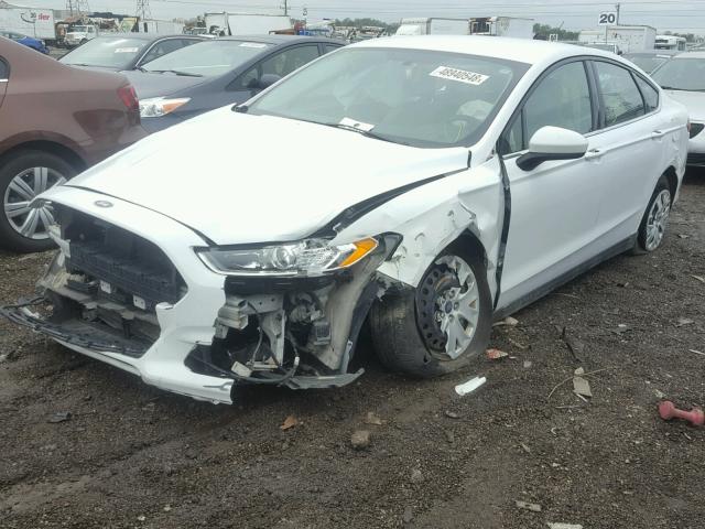 1FA6P0G77E5388787 - 2014 FORD FUSION S WHITE photo 2