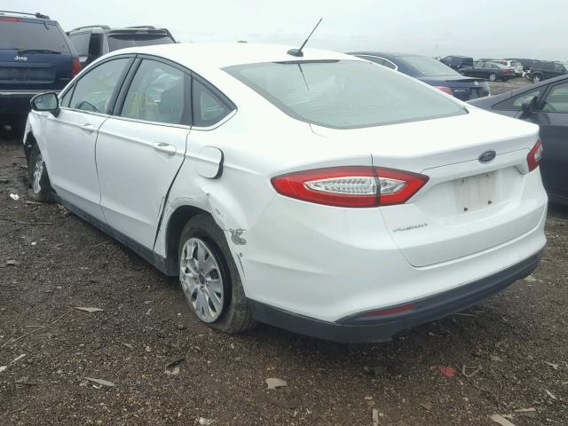 1FA6P0G77E5388787 - 2014 FORD FUSION S WHITE photo 3