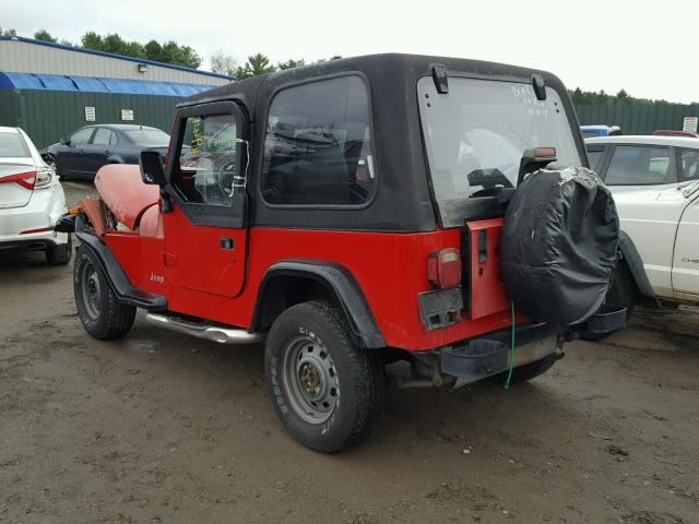 1J4FY19P0RP405041 - 1994 JEEP WRANGLER / RED photo 3