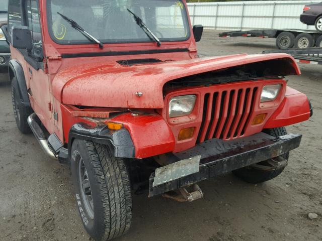 1J4FY19P0RP405041 - 1994 JEEP WRANGLER / RED photo 9