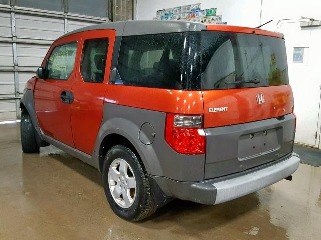 5J6YH27554L030148 - 2004 HONDA ELEMENT EX ORANGE photo 3