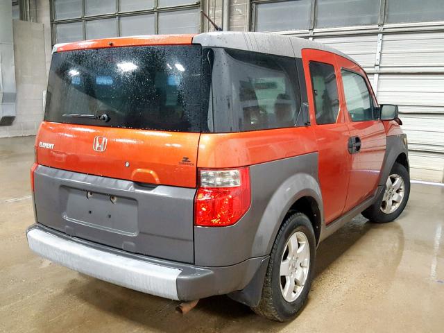 5J6YH27554L030148 - 2004 HONDA ELEMENT EX ORANGE photo 4