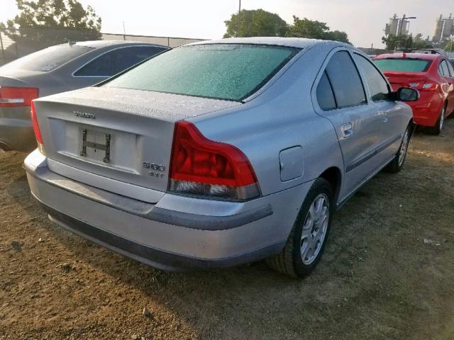 YV1RS58D012044683 - 2001 VOLVO S60 2.4T SILVER photo 4